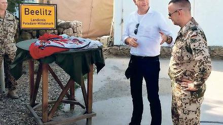 Truppenbesuch. Dietmar Woidke als erster Ministerpräsident in Afghanistan.