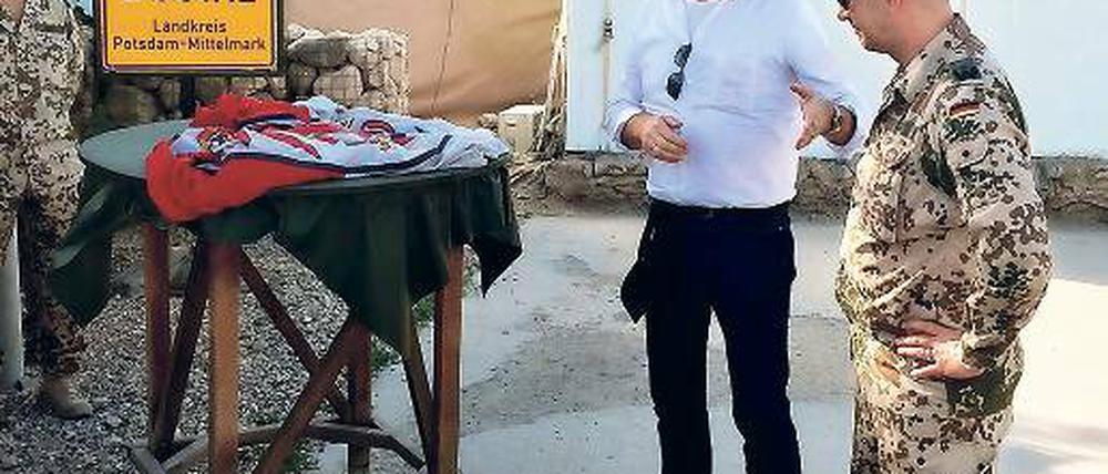 Truppenbesuch. Dietmar Woidke als erster Ministerpräsident in Afghanistan.