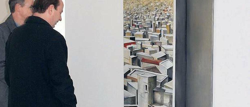 Menschen vor leeren Landschaften. Katrin Günthers Kunst im Waisenhaus.