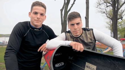 Erfolgreiche Kajak-Brüder. Tamas und Tibor Gecsö (v.l.) sorgen als Neu-Potsdamer für Furore.