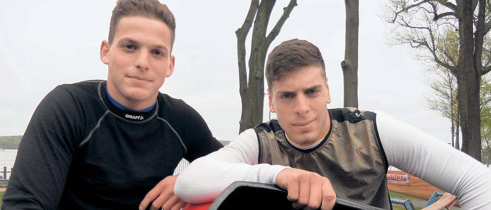 Erfolgreiche Kajak-Brüder. Tamas und Tibor Gecsö (v.l.) sorgen als Neu-Potsdamer für Furore.