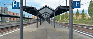 Menschenleer. Bahnsteig auf dem Hauptbahnhof am Dienstagvormittag.
