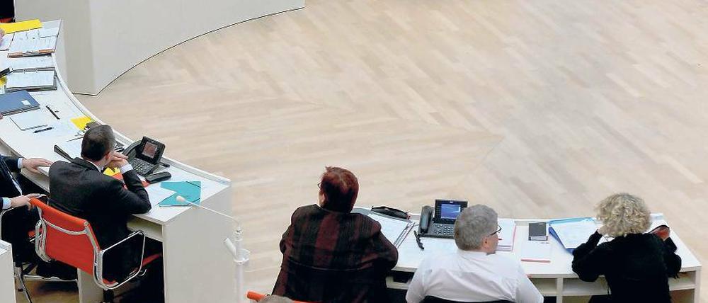 Rechter Rand. Die zehnköpfige AfD-Fraktion im Landtag.