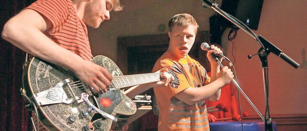 Band noch ohne Namen. Probe für das „Bewegend anders“-Festival