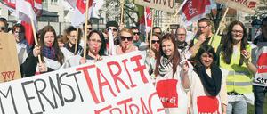 Unzufrieden. Die Azubis halten weiter an ihren Forderungen fest.