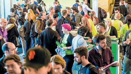 Publikumsandrang: Rund 10 000 Besucher kommen in diesem Jahr zur International Games Week in Berlin. Die Quo Vadis ist ein Teil davon. 