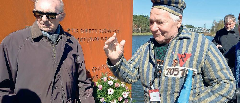 Zeitzeuge. Der ukrainische KZ-Überlebende Petr Mischtschuk (r).