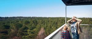 Weiter Blick. Die Aussichtsplattform des Funkmastes auf dem Wietkiekenberg ist für Besucher freigegeben. Für den Ausblick müssen 118 Stufen erklommen werden.
