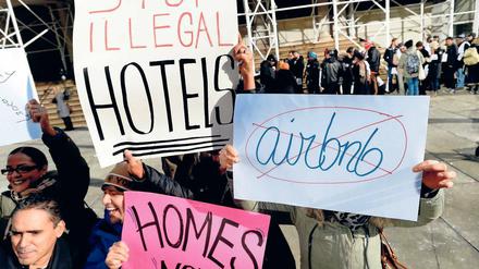 Umstritten. AirBnB hat wie hier in New York bereits zu Protesten geführt.