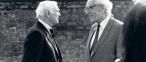 Gast und Gastgeber. Loriot mit Altbischof Schönherr.