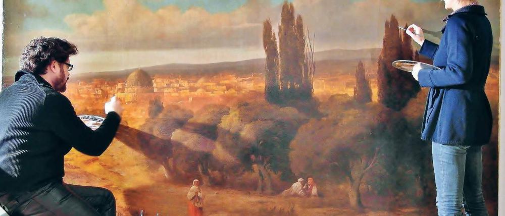 Frisch restauriert. Die schlimmste Zerstörung war im Bereich Jerusalem.