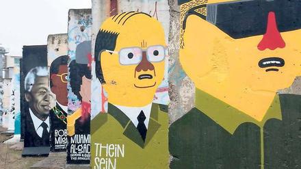 Alle Mauerteile im Teltower Mauerpark sind inzwischen bemalt und sollen nun verkauft oder verschenkt werden.