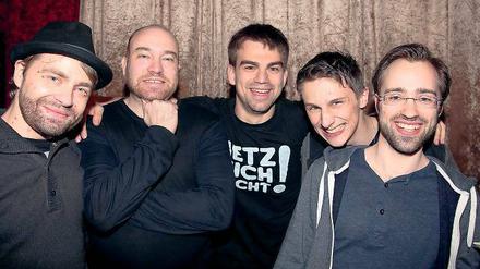 Klubdichter. Curtis, A. Hahm, P. Cossmer und J. Rutishauer (v.l.).