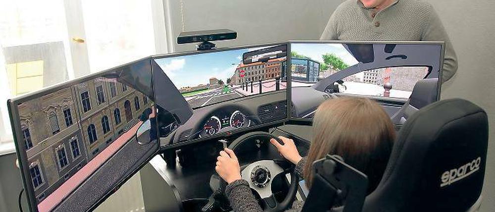 Einfach mal gegen den Baum fahren. Am Simulator ist das möglich.
