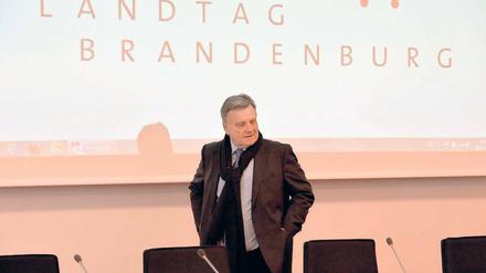 Auftritt im Landtag. Noch-Flughafenchef Hartmut Mehdorn war am Montag wieder im BER-Sonderausschuss geladen.