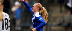 Schlagkräftig. Neuzugang Nina Frausing Pedersen erzielte zwei Tore.