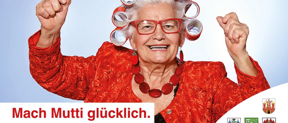 Eine "Mutti"-Postkarte der Stadt Neuruppin.
