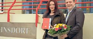 Neu-Stahnsdorferin. Dagmara Michalak ist die 15 000. Einwohnerin.