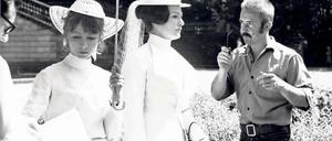 Bei der Arbeit. Egon Günther mit Jutta Hoffmann und Inge Keller (v. l.)