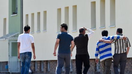 Asylbewerber in der Erstaufnahmeeinrichtung in Eisenhüttenstadt.