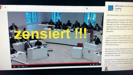 Beweis. Die AfD wollte sich als Opfer darstellen, musste dann die geltende Rechtslage anerkennen und nahm den Zensurvorwurf wieder aus dem Netz.