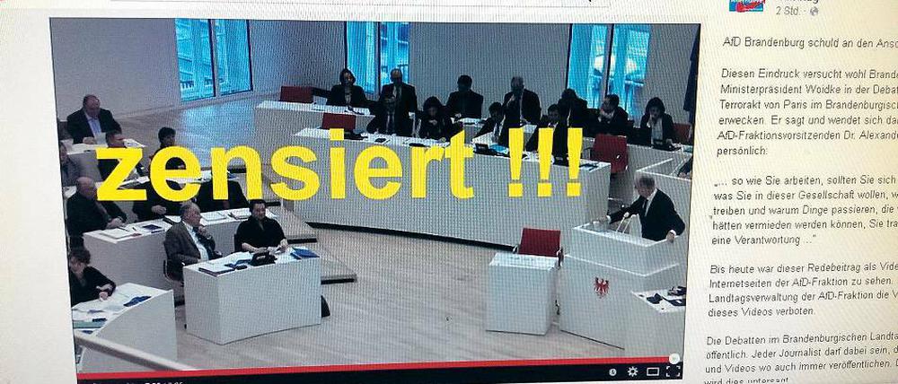 Beweis. Die AfD wollte sich als Opfer darstellen, musste dann die geltende Rechtslage anerkennen und nahm den Zensurvorwurf wieder aus dem Netz.