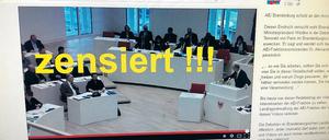 Beweis. Die AfD wollte sich als Opfer darstellen, musste dann die geltende Rechtslage anerkennen und nahm den Zensurvorwurf wieder aus dem Netz.