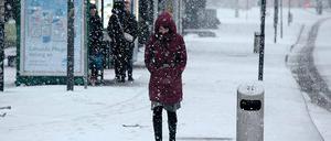Schneetreiben. Auch am Sonntag fegte ein Sturm über Potsdam hinweg.