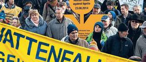 Protest. Rund 850 Menschen nahmen am Sternmarsch teil.