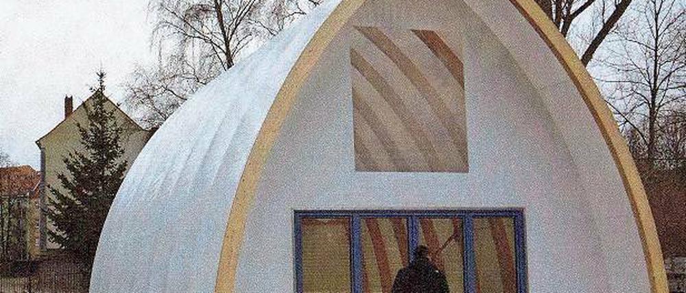 Noch Baustelle. Der Mittelmark-Pavillon in Brandenburg (Havel).