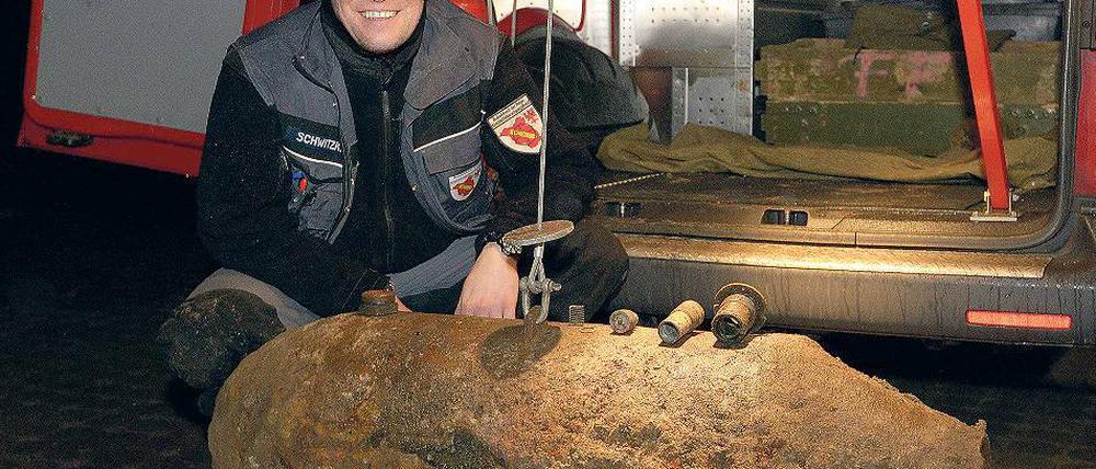 Sprengmeister. Mike Schwitzke und die entschärfte Fliegerbombe.