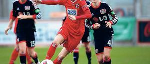 Sie ist zurück. Johanna Elsig steht nach längerer Verletzungspause wieder im Turbine-Aufgebot und ist heute unter Flutlicht besonders motiviert.