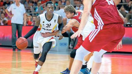 Kaum aufzuhalten. NBA-Profi Dennis Schröder will bei der EM dabei sein.