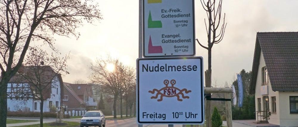 Eines der Schilder in Templin.
