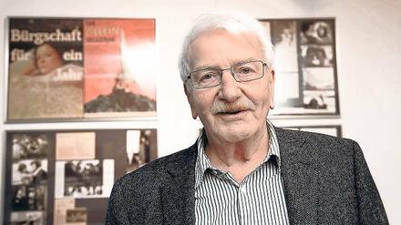 Kritischer Geist. Der Regisseur Herrmann Zschoche bei der Eröffnung der Foyerausstellung im Filmmuseum.