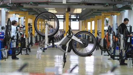 Ein E-Bike im Mifa-Werk Sangerhausen.
