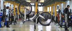 Ein E-Bike im Mifa-Werk Sangerhausen.