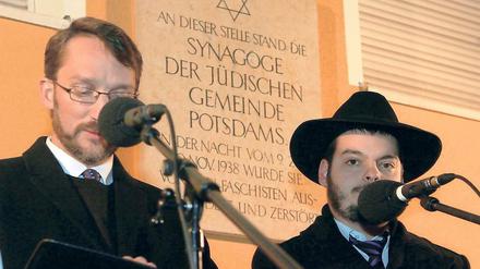 Gedenken. Pfarrer Simon Kuntze und Rabbiner Naftoly Surovtsev.
