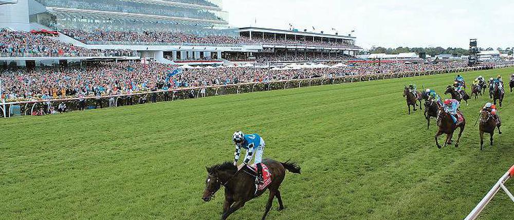 Großer Turf. Jockey Ryan Moore ließ der Konkurrenz mit Protectionist keine Chance.