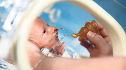 Kleinste Patienten. Rund 150 Frühgeborene werden jedes Jahr am Bergmann-Klinikum betreut. 40 bis 60 von ihnen sind so klein, dass sie bei der Geburt weniger als anderthalb Kilogramm auf die Waage bringen. Für die optimale Versorgung in den ersten Lebenstagen hat das Klinikum eine Frauenmilchbank.