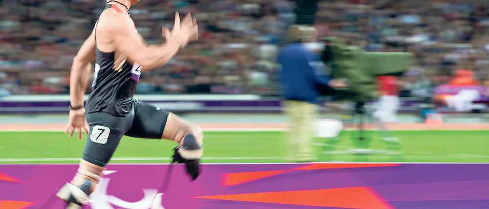 Immer schneller. David Behre 2012 bei den Paralympics in London.