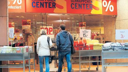 Bald geschlossen. Der Karstadt-Schnäppchenmarkt in Frankfurt (Oder).
