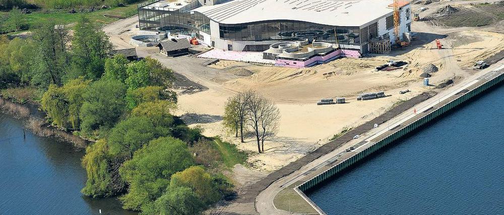 Fast drei Jahre Verspätung. Die Blütentherme sollte bereits am 12. Dezember 2012 eröffnen, doch der Termin wurde mehrfach verschoben. Trotz ruhender Bauarbeiten rechnet die Stadt mit einer Eröffnung der Therme im kommenden Sommer.