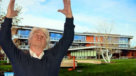 Hasso Plattner bei der Eröffnung des IT-Innovationszentrums.