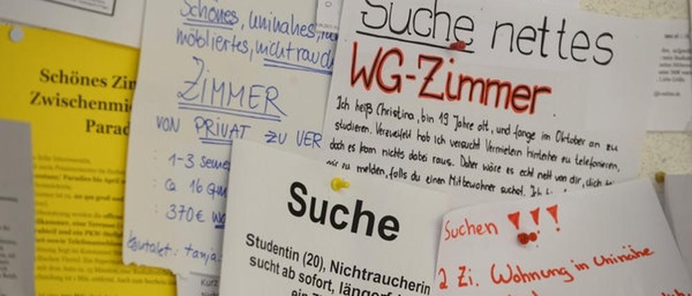 Begehrt: Zimmer in einer WG.