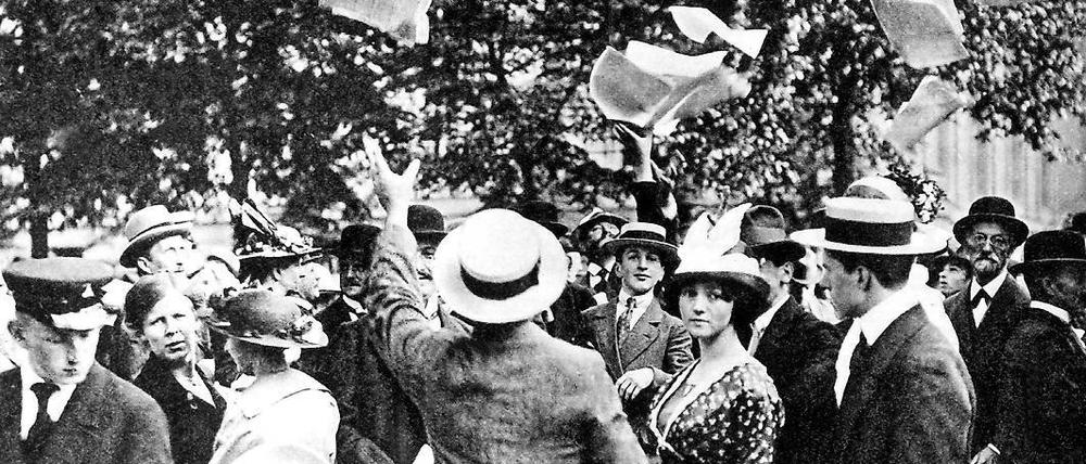 Mobilmachung. Auch die deutschen Juden teilten die Kriegseuphorie 1914.