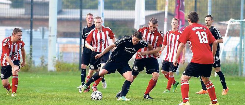 Das war dann zu viel. Einer gegen alle - das konnte nicht gut gehen. Teltows Stürmer Mirsad Stollaj brachte seine Elf nach dem Rückstand gegen den Müllroser SV zwar wieder ins Spiel. Doch als das Spiel in seine Entscheidung ging, agierte er zu eigensinnig.