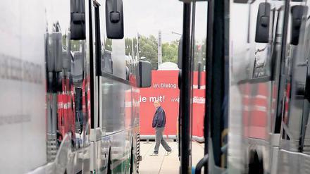 Stillstand. Busfahrer demonstrierten für eine bessere Förderung.
