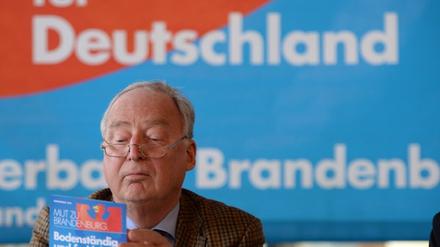 Hat einen engen Blick auf Deutschland - der Islam gehört für ihn nicht dazu: Der Spitzenkandidat der AfD in Brandenburg, Alexander Gauland.