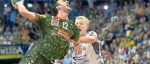 Das schreit nach Sieg. Füchse-Spieler Petar Nenadic.